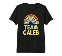 Happy Colorful Team Caleb Rainbow Pride Green Yellow T-Shirt Haut de Gamme