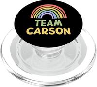 Happy Colorful Team Carson Rainbow Pride Green Yellow PopSockets PopGrip pour MagSafe