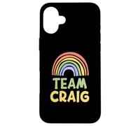 Happy Colorful Team Craig Rainbow Pride Green Yellow Coque pour iPhone 16 Plus