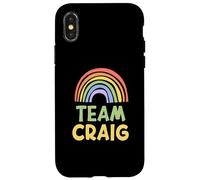 Happy Colorful Team Craig Rainbow Pride Green Yellow Coque pour iPhone X/XS