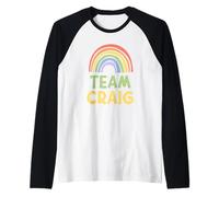 Happy Colorful Team Craig Rainbow Pride Green Yellow Manche Raglan