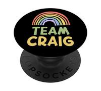 Happy Colorful Team Craig Rainbow Pride Green Yellow PopSockets PopGrip Adhésif