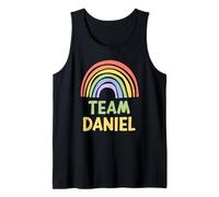 Happy Colorful Team Daniel Rainbow Pride Green Yellow Débardeur