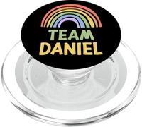 Happy Colorful Team Daniel Rainbow Pride Green Yellow PopSockets PopGrip pour MagSafe