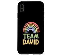 Happy Colorful Team David Rainbow Pride Green Yellow Coque pour iPhone XS Max