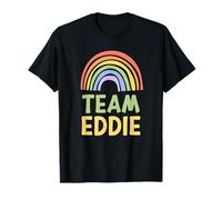 Happy Colorful Team Eddie Rainbow Pride Green Yellow T-Shirt