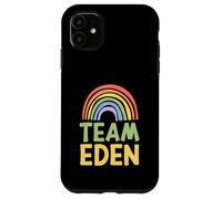 Happy Colorful Team Eden Rainbow Pride Green Yellow Coque pour iPhone 11