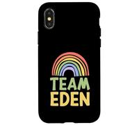 Happy Colorful Team Eden Rainbow Pride Green Yellow Coque pour iPhone X/XS