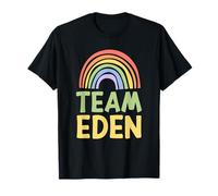 Happy Colorful Team Eden Rainbow Pride Green Yellow T-Shirt