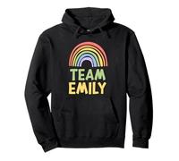 Happy Colorful Team Emily Rainbow Pride Green Yellow Sweat à Capuche