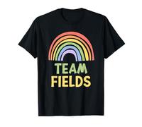 Happy Colorful Team Fields Rainbow Pride Green Yellow T-Shirt