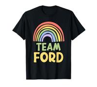 Happy Colorful Team Ford Rainbow Pride Green Yellow T-Shirt