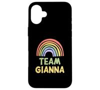 Happy Colorful Team Gianna Rainbow Pride Green Yellow Coque pour iPhone 16 Plus