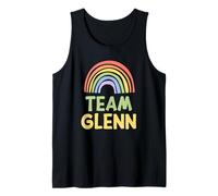 Happy Colorful Team Glenn Rainbow Pride Green Yellow Débardeur