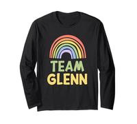 Happy Colorful Team Glenn Rainbow Pride Green Yellow Manche Longue