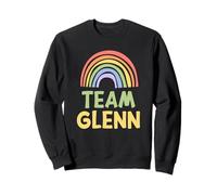 Happy Colorful Team Glenn Rainbow Pride Green Yellow Sweatshirt