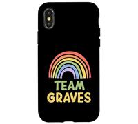 Happy Colorful Team Graves Rainbow Pride Green Yellow Coque pour iPhone X/XS