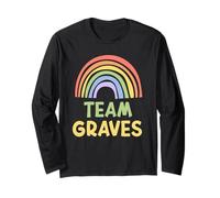 Happy Colorful Team Graves Rainbow Pride Green Yellow Manche Longue