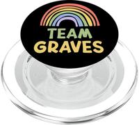 Happy Colorful Team Graves Rainbow Pride Green Yellow PopSockets PopGrip pour MagSafe