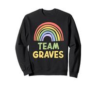 Happy Colorful Team Graves Rainbow Pride Green Yellow Sweatshirt
