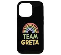 Happy Colorful Team Greta Rainbow Pride Green Yellow Coque pour iPhone 13 Pro