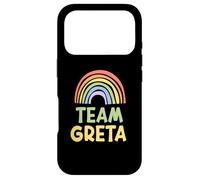 Happy Colorful Team Greta Rainbow Pride Green Yellow Coque pour iPhone 17 Pro