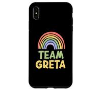 Happy Colorful Team Greta Rainbow Pride Green Yellow Coque pour iPhone XS Max