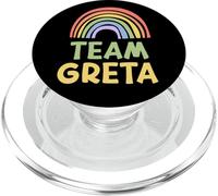 Happy Colorful Team Greta Rainbow Pride Green Yellow PopSockets PopGrip pour MagSafe