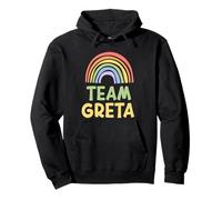 Happy Colorful Team Greta Rainbow Pride Green Yellow Sweat à Capuche
