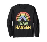 Happy Colorful Team Hansen Rainbow Pride Green Yellow Manche Longue
