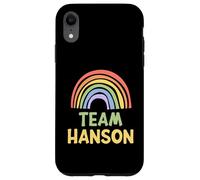 Happy Colorful Team Hanson Rainbow Pride Green Yellow Coque pour iPhone XR