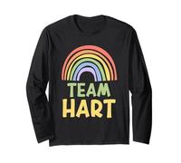 Happy Colorful Team Hart Rainbow Pride Green Yellow Manche Longue
