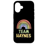 Happy Colorful Team Haynes Rainbow Pride Green Yellow Coque pour iPhone 16