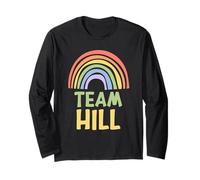 Happy Colorful Team Hill Rainbow Pride Green Yellow Manche Longue