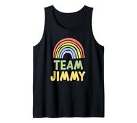 Happy Colorful Team Jimmy Rainbow Pride Green Yellow Débardeur