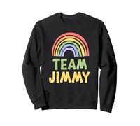 Happy Colorful Team Jimmy Rainbow Pride Green Yellow Sweatshirt