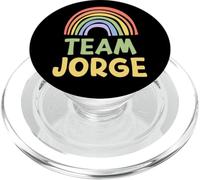 Happy Colorful Team Jorge Rainbow Pride Green Yellow PopSockets PopGrip pour MagSafe