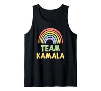 Happy Colorful Team Kamala Rainbow Pride Green Yellow Débardeur