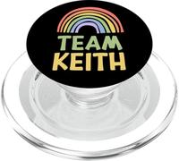 Happy Colorful Team Keith Rainbow Pride Green Yellow PopSockets PopGrip pour MagSafe