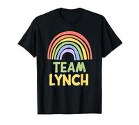 Happy Colorful Team Lynch Rainbow Pride Green Yellow T-Shirt