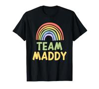 Happy Colorful Team Maddy Rainbow Pride Green Yellow T-Shirt