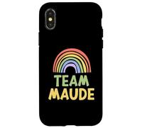Happy Colorful Team Maude Rainbow Pride Green Yellow Coque pour iPhone X/XS