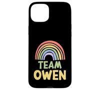 Happy Colorful Team Owen Rainbow Pride Green Yellow Coque pour iPhone 15 Plus