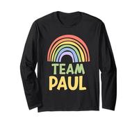 Happy Colorful Team Paul Rainbow Pride Green Yellow Manche Longue
