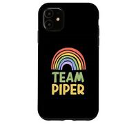 Happy Colorful Team Piper Rainbow Pride Green Yellow Coque pour iPhone 11