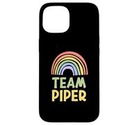 Happy Colorful Team Piper Rainbow Pride Green Yellow Coque pour iPhone 15