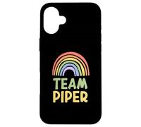 Happy Colorful Team Piper Rainbow Pride Green Yellow Coque pour iPhone 16 Plus