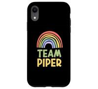 Happy Colorful Team Piper Rainbow Pride Green Yellow Coque pour iPhone XR