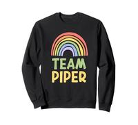 Happy Colorful Team Piper Rainbow Pride Green Yellow Sweatshirt