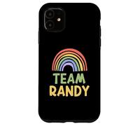 Happy Colorful Team Randy Rainbow Pride Green Yellow Coque pour iPhone 11
